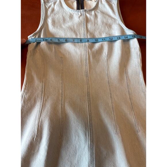 Harper Heritage Vintage Denim Mini Dress Light Wash Pleated Women’s Medium - Picture 5 of 9
